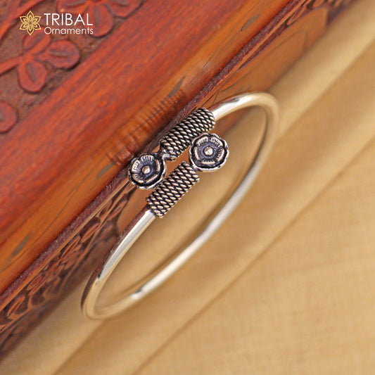 925 sterling silver handmade flower design stylish kada bangle bracelet tribal jewelry nsk872925 sterling silver handmade flower design stylish kada bangle bracelet tribal jewelry nsk872