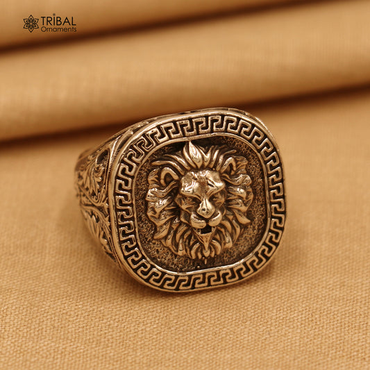 925 sterling silver ethnic lion design ring Jewelry sr812