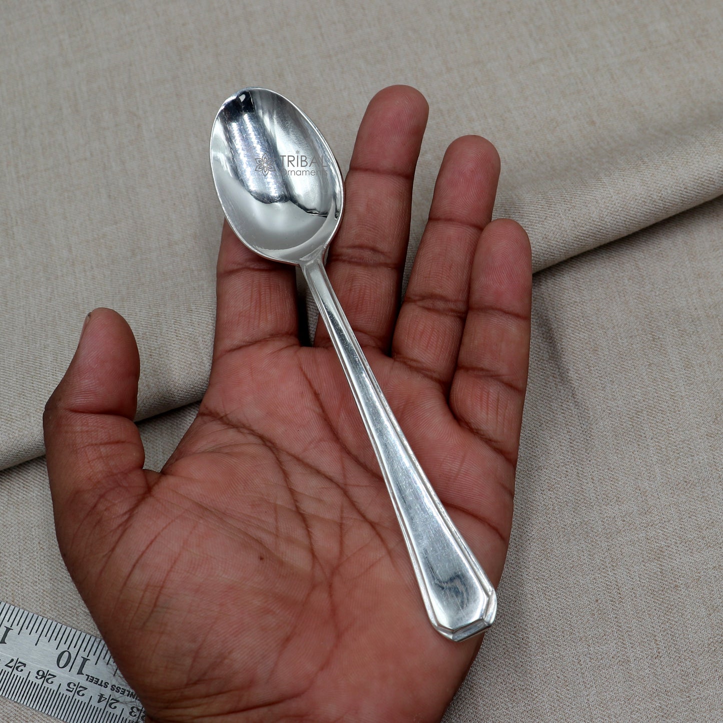 999 pure silver handmade solid silver spoon for new born baby serving, silver has antibacterial properties, keep stay healthy sv0011