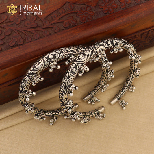 925 sterling silver chitai work fabulous handcrafted customized work vintage foot bracelet kada nsfk49