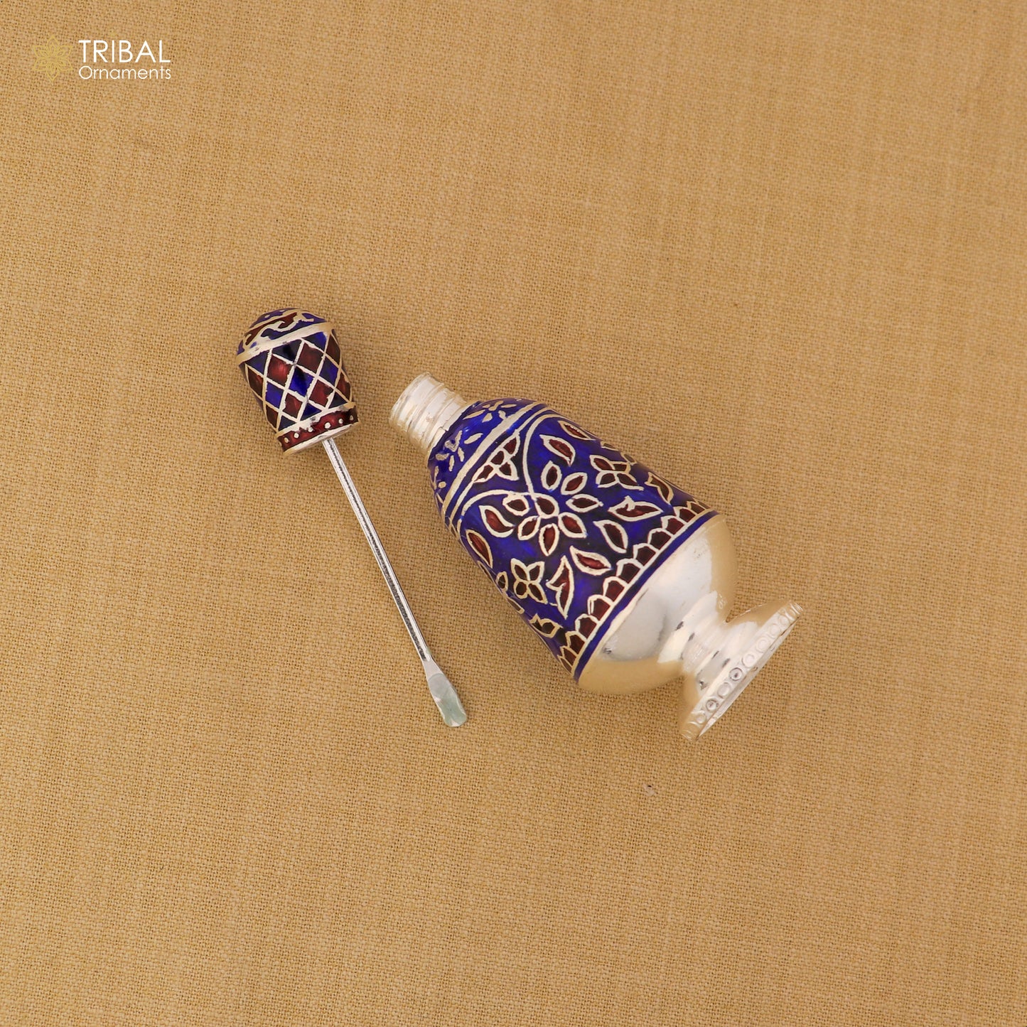 925 Sterling silver fabulous meenakari trinket box, container box, casket box, sindoor box, enamel work customized  box stb893