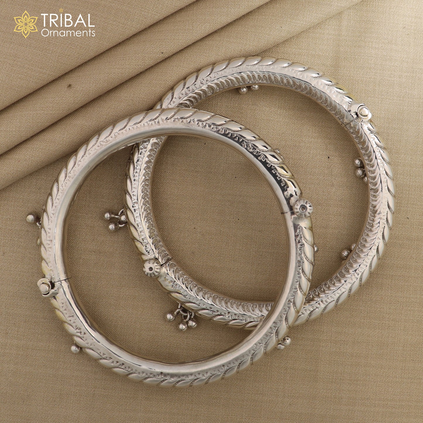 925 pure silver Vintage antique design oxidized foot kada ankle bracelet tribal ethnic silver jewelry nsfk108