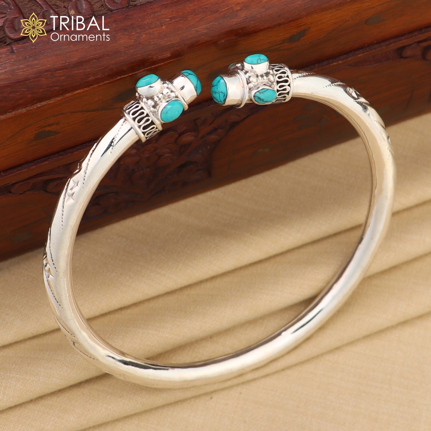 Stylish customized design Ankle kada, ankle bangle bracelet with gorgeous turquoise stone, amazing brides made wedding gifting anklets sak15