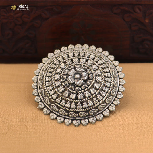 925 sterling silver round  flower design ring tribal ethnic Jewelry sr831
