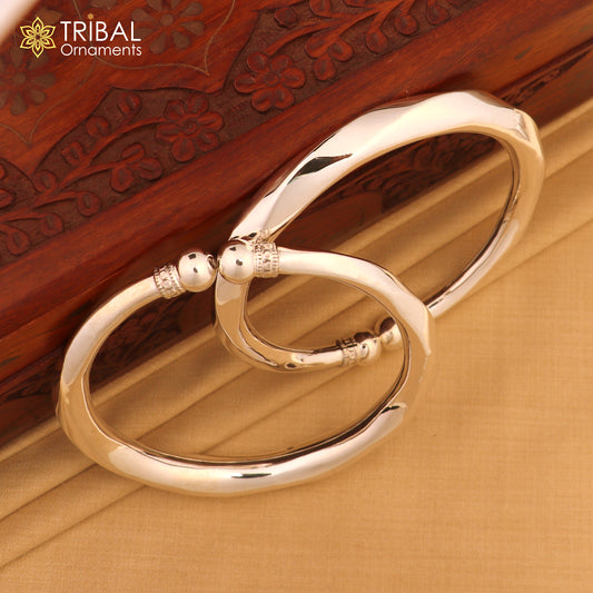 925 sterling silver plain customized foot bracelet anklet kada hanging drops belly dance ethnic jewelry nsfk130