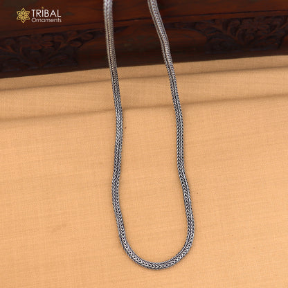 925 sterling silver solid stylish wheat chain necklace best gifting jewelry ch653