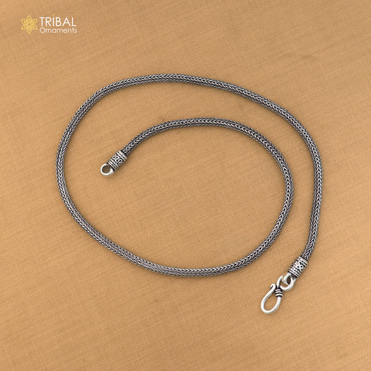 925 sterling silver solid stylish wheat chain necklace best gifting jewelry ch653