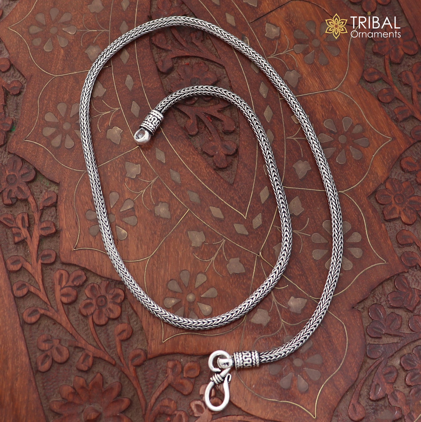 925 sterling silver solid stylish wheat chain necklace best gifting jewelry ch653