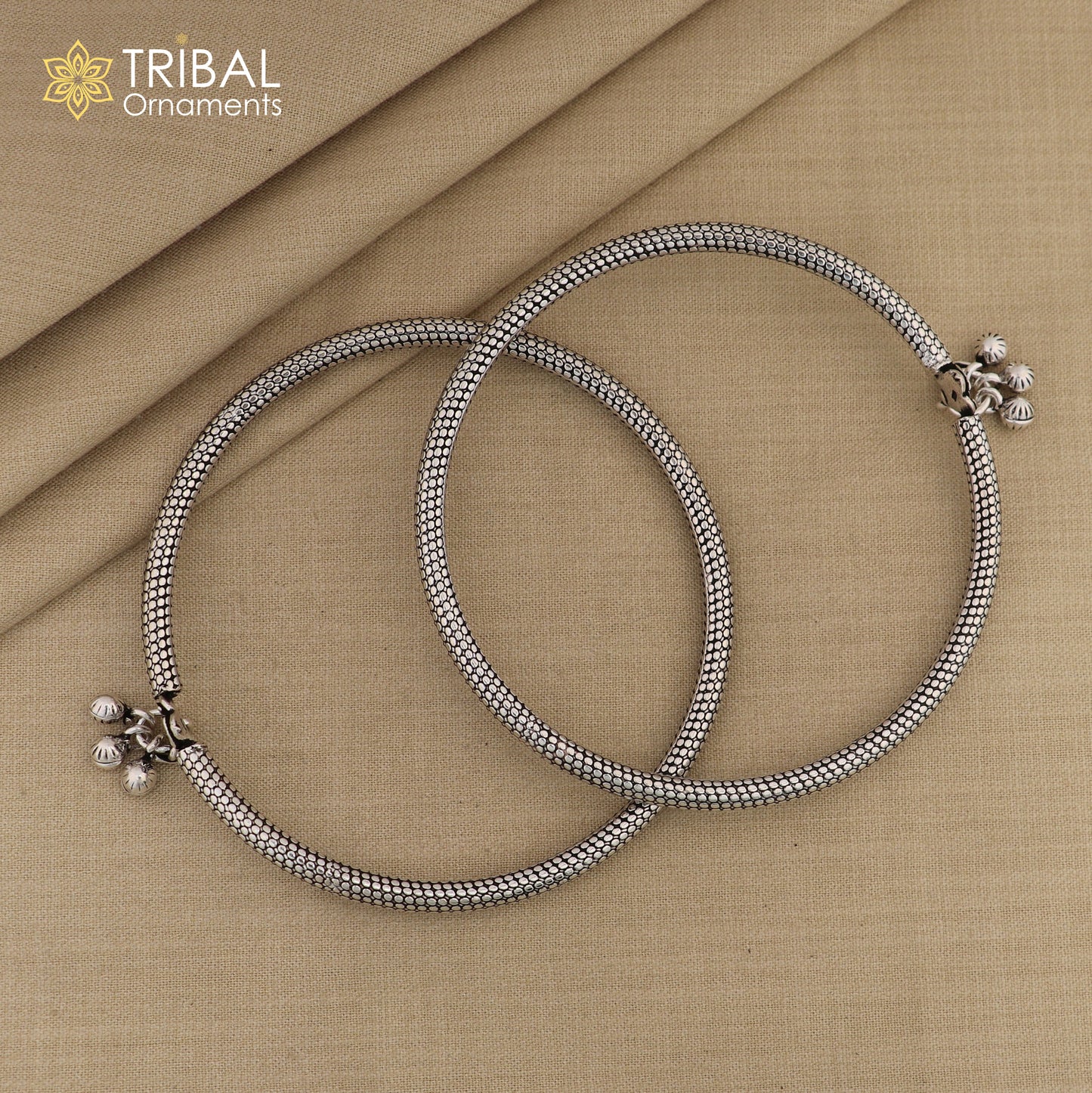 925 sterling silver flower design customized foot bracelet anklet kada hanging drops belly dance ethnic jewelry nsfk127