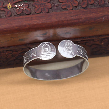 925 sterling silver Om Namah Shivay Mantra bangle cuff kada for unisex jewelry cuff260