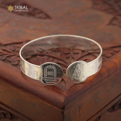 925 sterling silver Om Namah Shivay Mantra bangle cuff kada for unisex jewelry cuff260