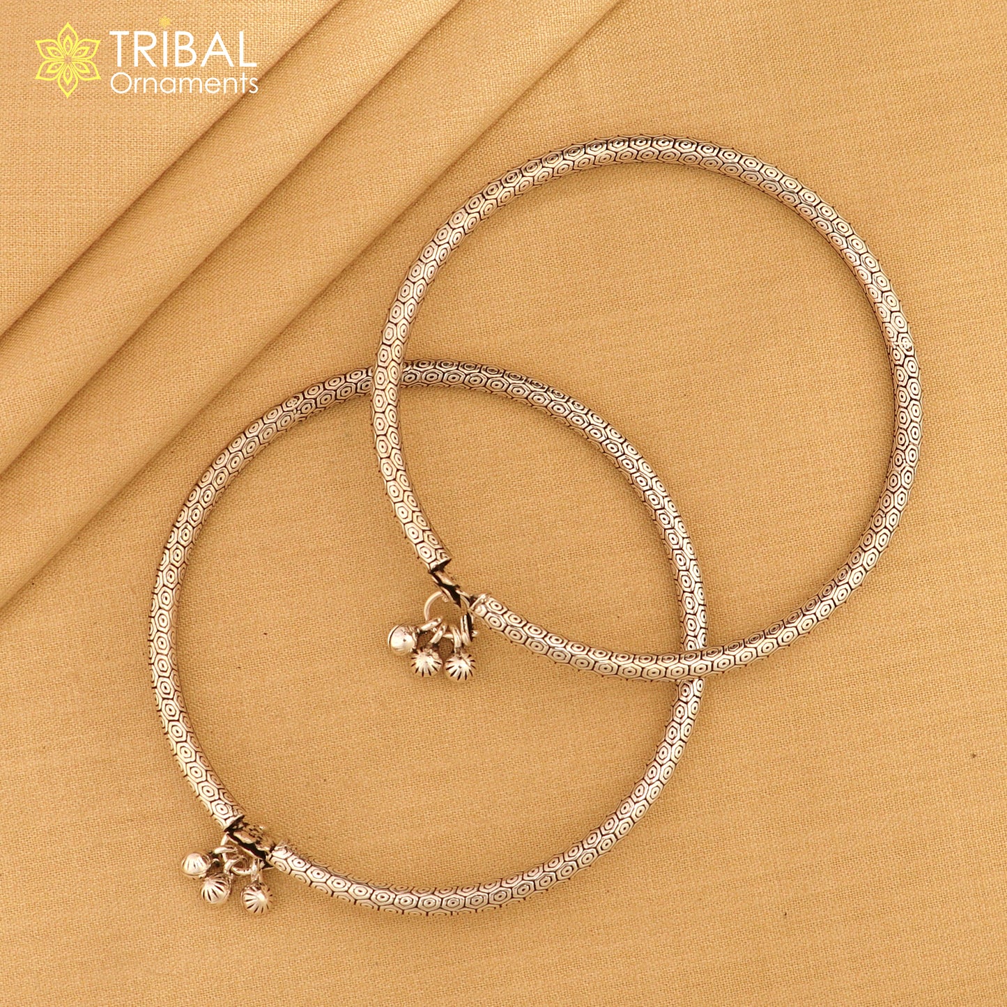 925 sterling silver vintage design customized foot bracelet anklet kada hanging drops belly dance ethnic jewelry nsfk126