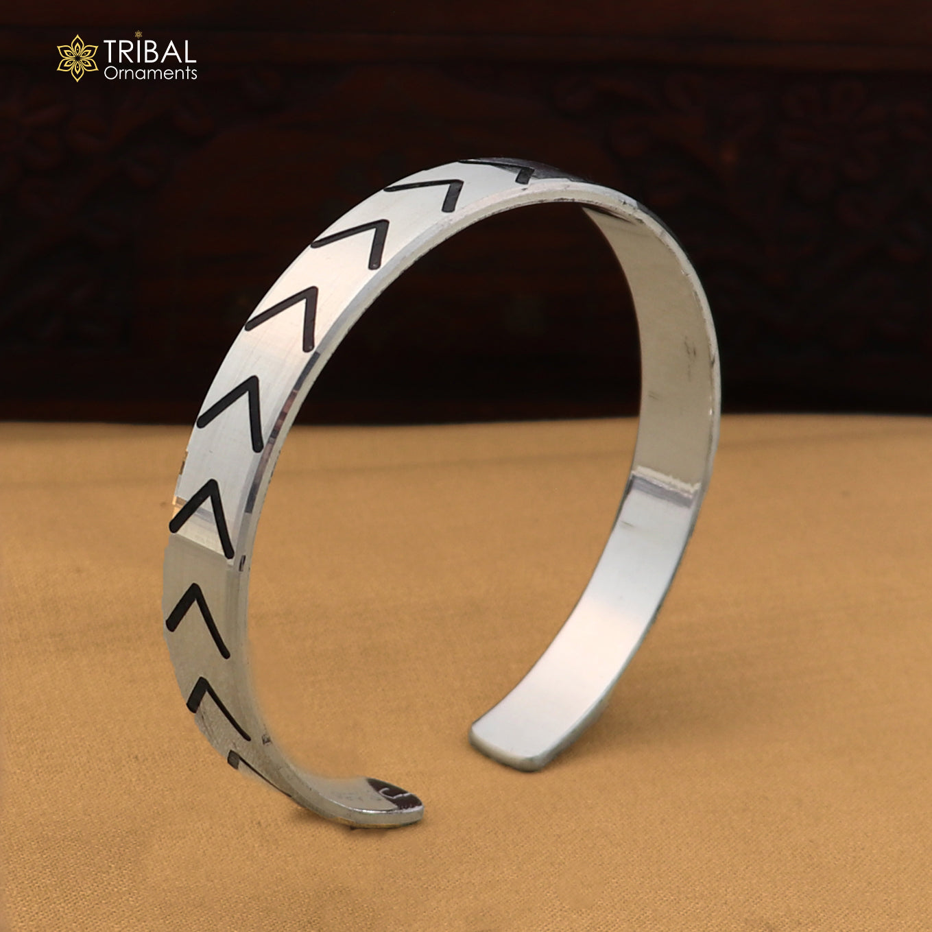 Arrow forge style bangle cuff kada 925 pure silver men's jewelry cuff249