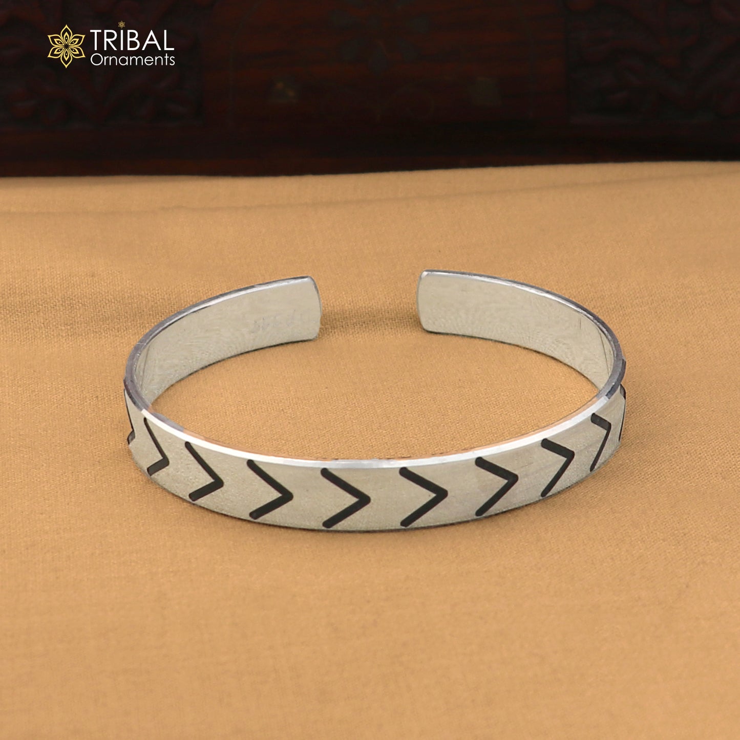 Arrow forge style bangle cuff kada 925 pure silver men's jewelry cuff249