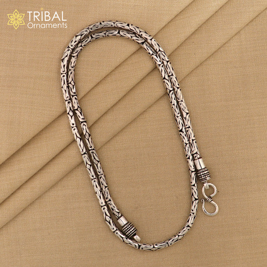 19.5 inches long Vintage design handmade solid byzantine chain, fabulous customized tribal belly dance jewelry from india ch604