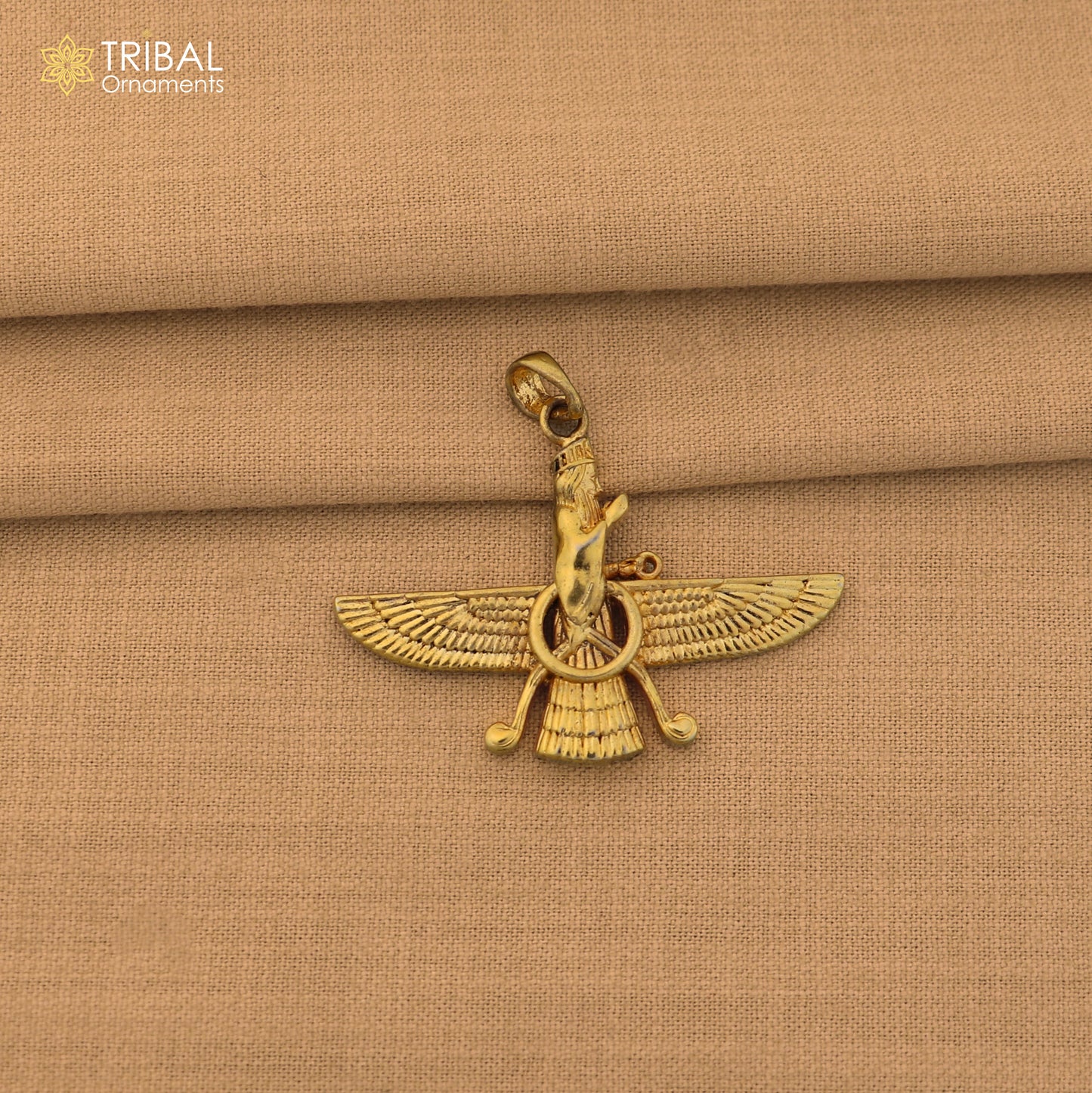 925 sterling silver Faravahar Ahura Mazda pendant Ancient Persia unisex gold polished jewelry nsp1181