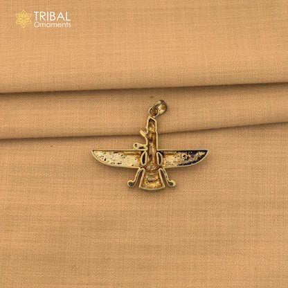 925 sterling silver Faravahar Ahura Mazda pendant Ancient Persia unisex gold polished jewelry nsp1181