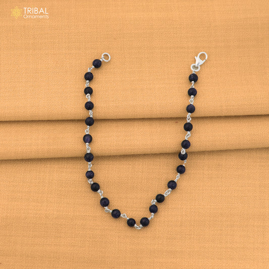 925 Sterling silver sand stone beads bracelet for unisex jewelry sbr802