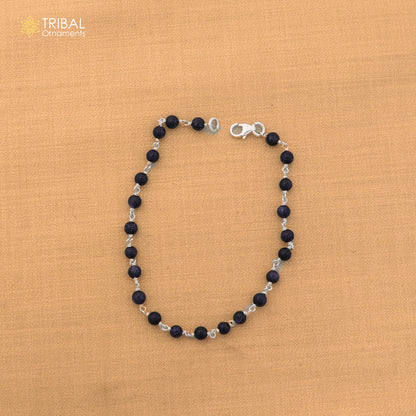 925 Sterling silver sand stone beads bracelet for unisex jewelry sbr802