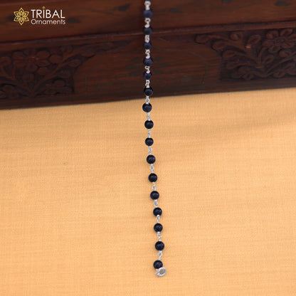 925 Sterling silver sand stone beads bracelet for unisex jewelry sbr802