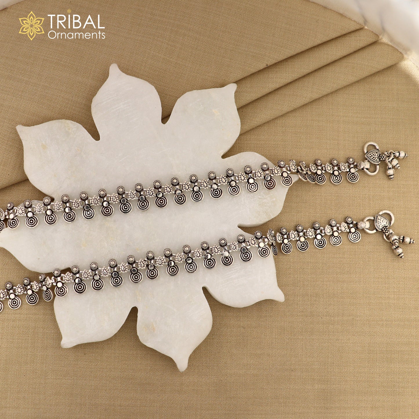 925 Sterling silver handmade anklets foot bracelet personalized gift for women's tribal jewelry nank2