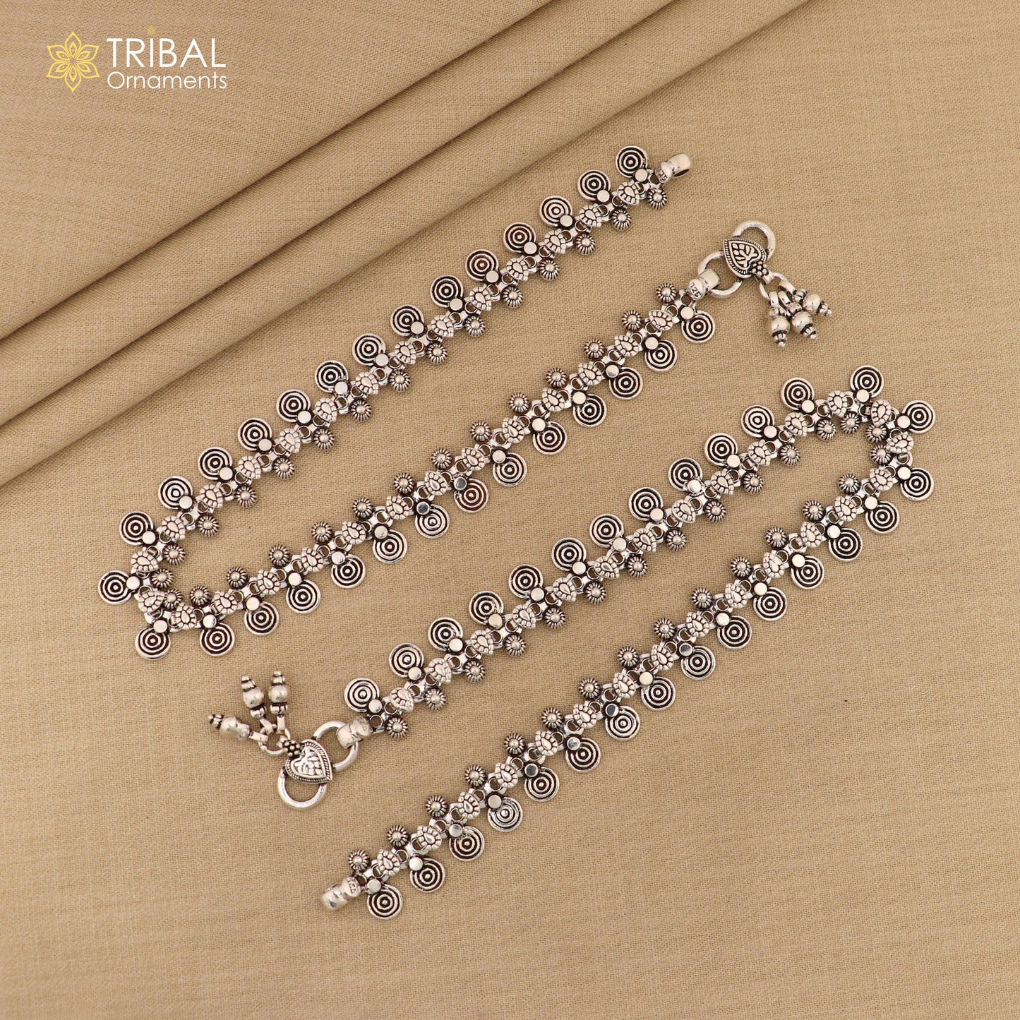 925 Sterling silver handmade anklets foot bracelet personalized gift for women's tribal jewelry nank2