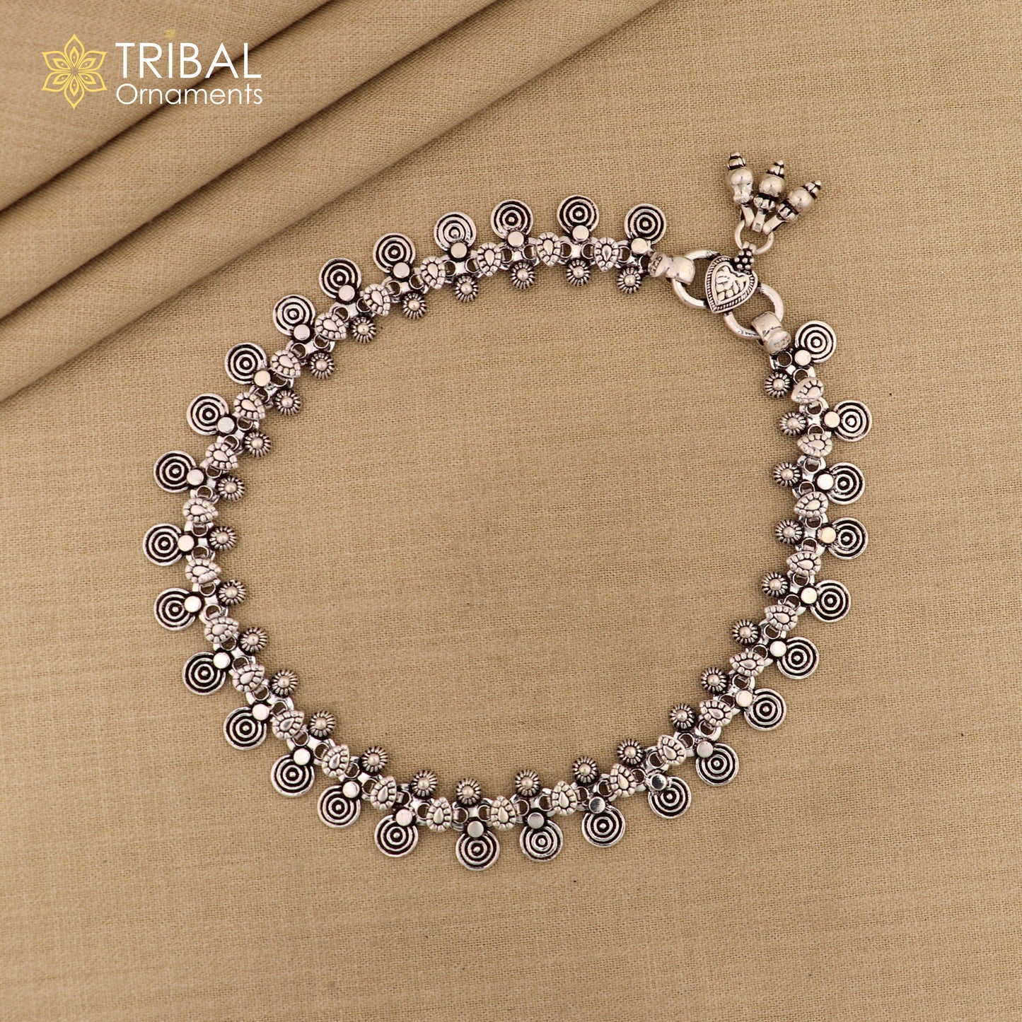 925 Sterling silver handmade anklets foot bracelet personalized gift for women's tribal jewelry nank2