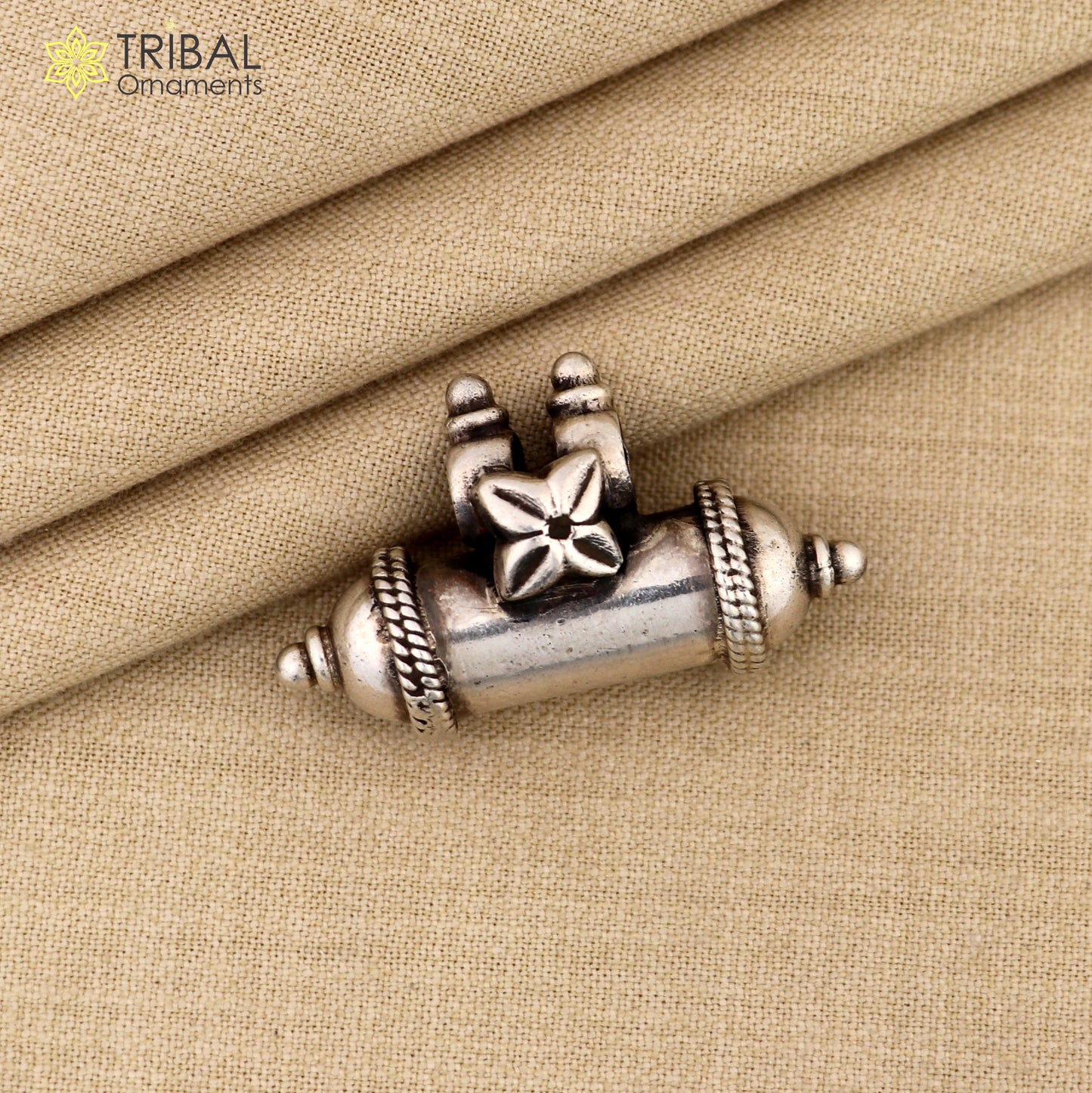 925 sterling silver Vintage design amulet pendant, silver madaliya, tribal box nsp324