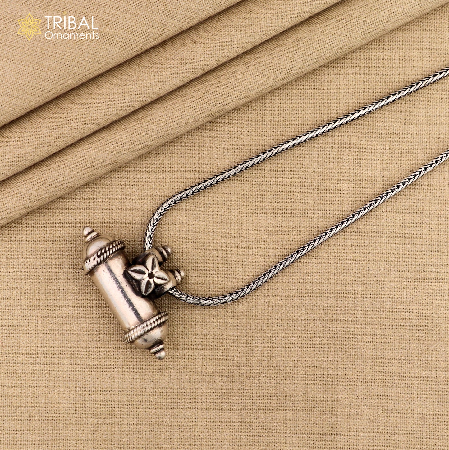 925 sterling silver Vintage design amulet pendant, silver madaliya, tribal box nsp324