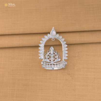 925 sterling silver vintage design krishan Mukut amazing goddess crown home temple art sm59
