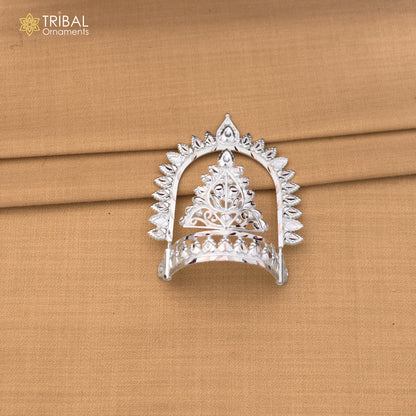 925 sterling silver vintage design krishan Mukut amazing goddess crown home temple art sm60