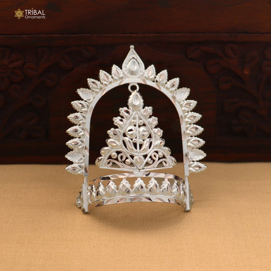 925 sterling silver vintage design krishan Mukut amazing goddess crown home temple art sm60