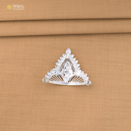 925 sterling silver vintage design krishan Mukut amazing goddess crown home temple art sm61