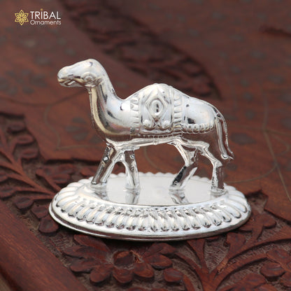 925 Sterling silver camel statue for home decor Rajasthani article art885