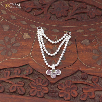 925 sterling silver 3 line beaded chain necklace for Lord Krishna Laddu Gopala jewelry set857