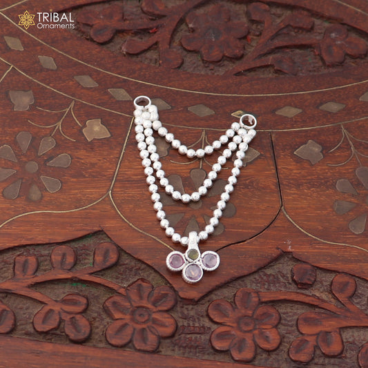 925 sterling silver 3 line beaded chain necklace for Lord Krishna Laddu Gopala jewelry set857