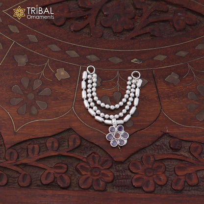 925 sterling silver 3 line beaded chain necklace for Lord Krishna Laddu Gopala jewelry set859
