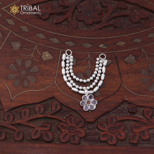 925 sterling silver 3 line beaded chain necklace for Lord Krishna Laddu Gopala jewelry set859