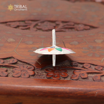 925 sterling silver enamel work mandala design Firki or Lattu toy for your baby Krishna idols article art877