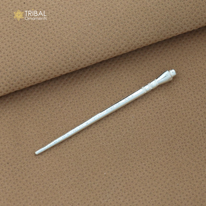 2" inches long solid sterling silver eyeliner stick, kajal sticks, teeth cleaner stick, fabulous brides gift su1390 - TRIBAL ORNAMENTS