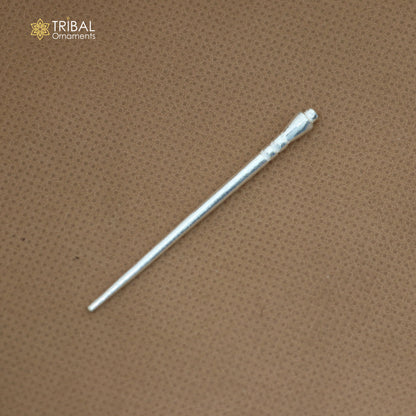 2" inches long solid sterling silver eyeliner stick, kajal sticks, teeth cleaner stick, fabulous brides gift su1390 - TRIBAL ORNAMENTS