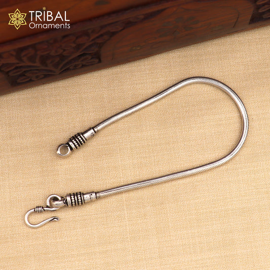 4mm 925 sterling silver snake chain 6 to 8.5" flexible unisex bracelet stylish vintage jewelry sbr46