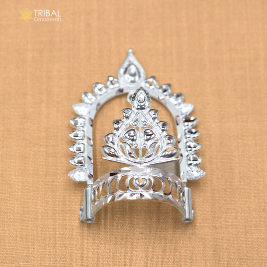 925 sterling silver vintage design krishan Mukut amazing goddess crown home temple art sm64