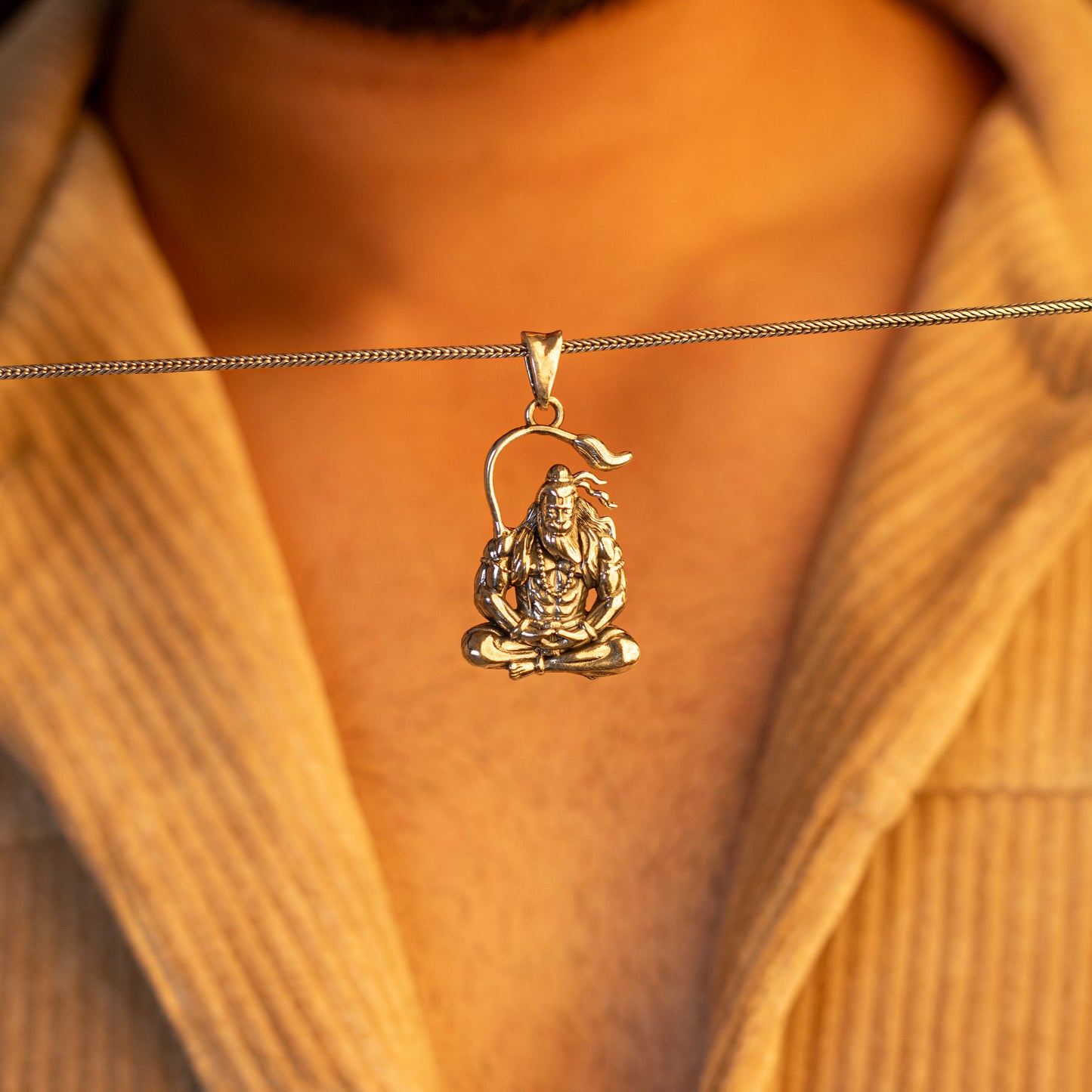 925 pure silver lord HANUMAN meditation design pendant best gifting pendant nsp868