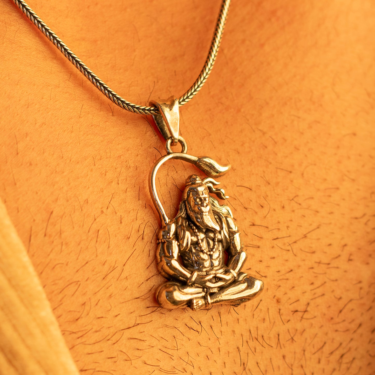 925 pure silver lord HANUMAN meditation design pendant best gifting pendant nsp868