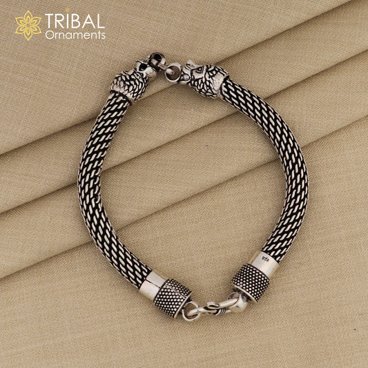 925 Sterling silver lion face design chain bracelet flexible bracelet unisex jewelry sbr755