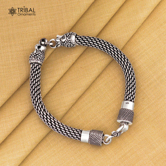 925 Sterling silver lion face design chain bracelet flexible bracelet unisex jewelry sbr755