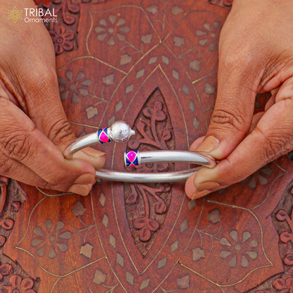925 Sterling silver customized stylish ball design bangle kada tribal jewelry ba446 - TRIBAL ORNAMENTS