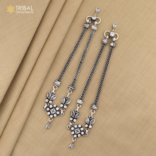 10.5" 925 sterling silver flower design white stone stylish anklets foot bracelet ,ankle bracelet jewelry ank687