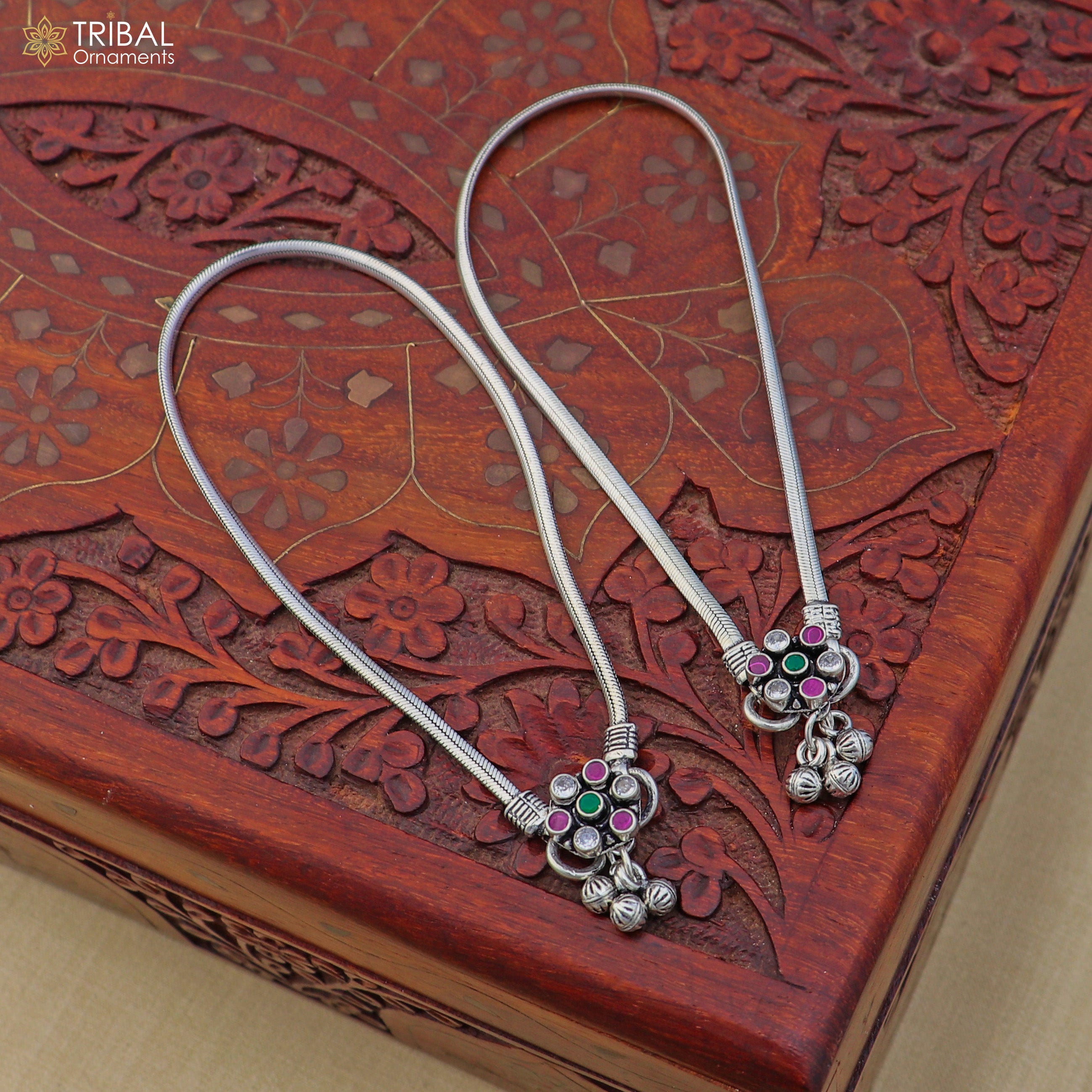 925 Sterling silver handmade chitai work Lord Shiva trident trishul kada bangle bracelet customized unisex kada nsk688